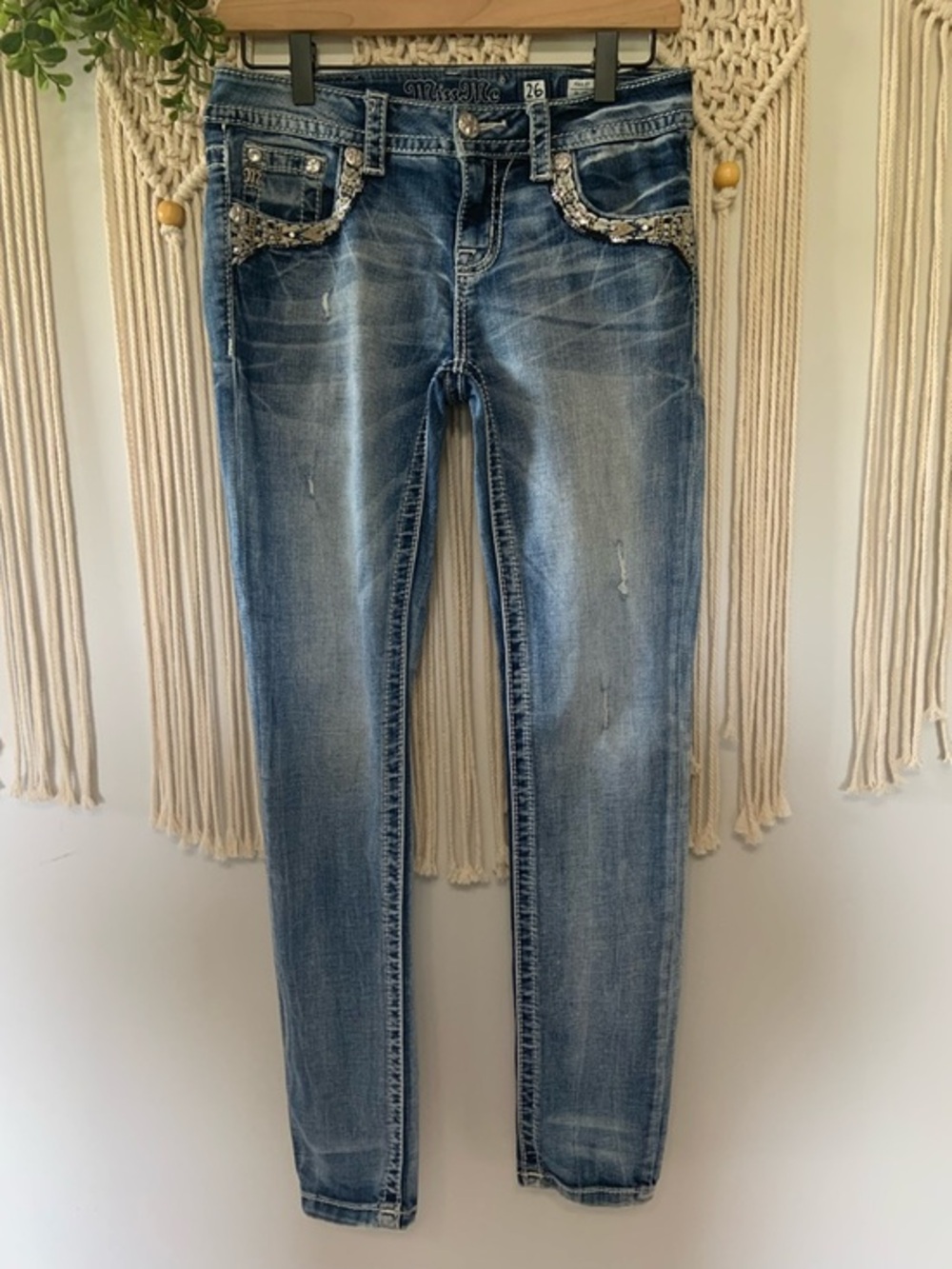 MISS ME Hailey Bling Skinny Jeans 26